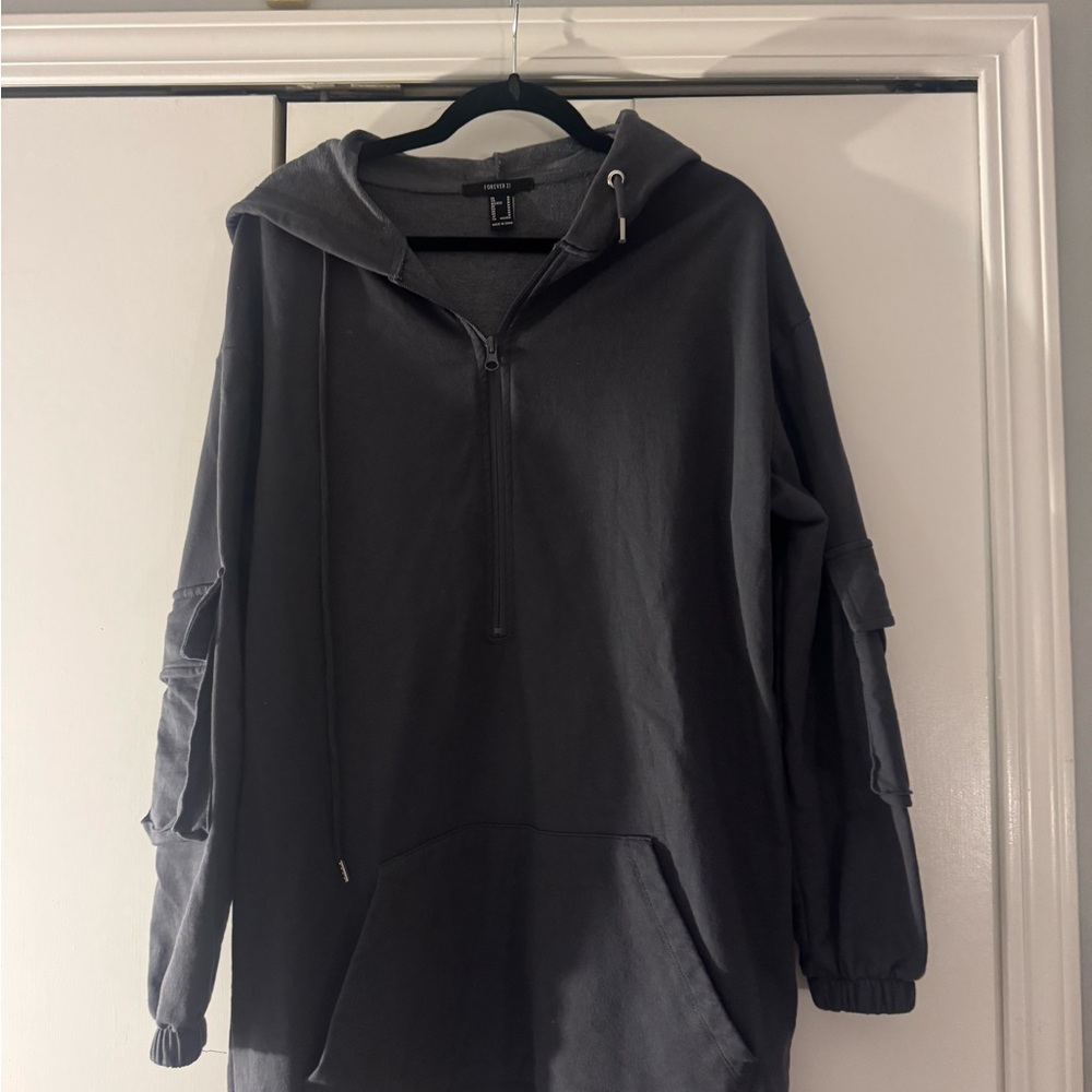 Forever 21 Charcoal Cargo Dress